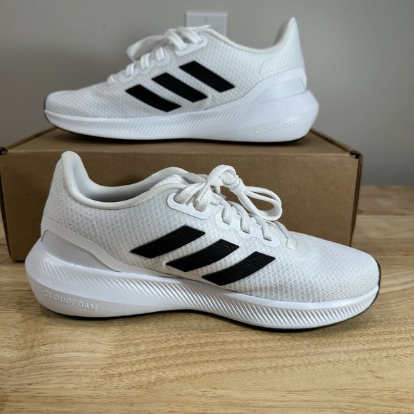 Adidas Women's Size 8 White Run Falcon 3.0W Sneakers Athletic Running Shoes - Picture 2 of 8